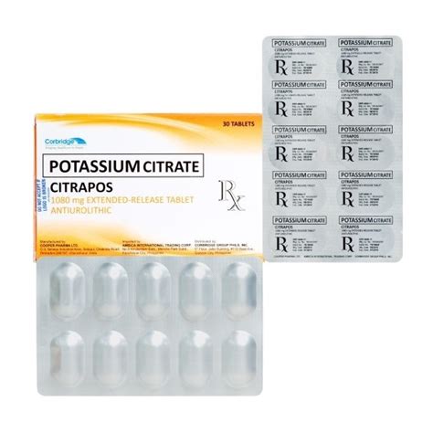 CITRAPOS Potassium Citrate 1080mg Extended.